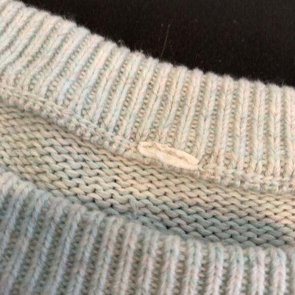 Lululemon Be Present blue white mixed open knit cropped sweater - Picture 9 of 16